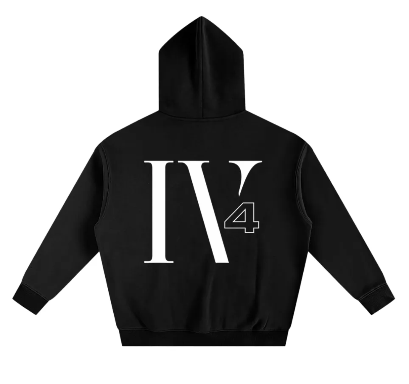 PROJECT4 IV4 White Oversized Premium Hoodie