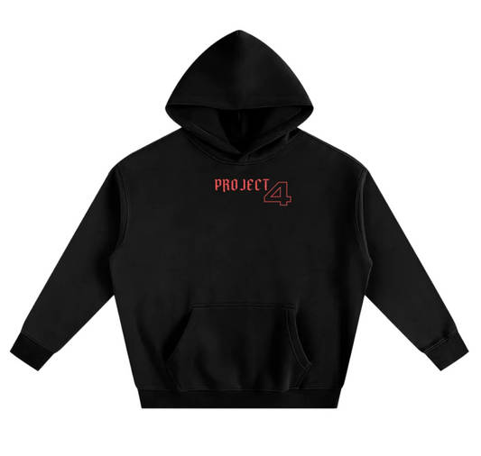 PROJECT4 P4 Orange Oversized Premium Hoodie