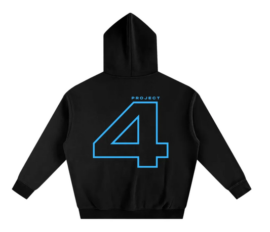 PROJECT4 Blue Oversized Premium Hoodie