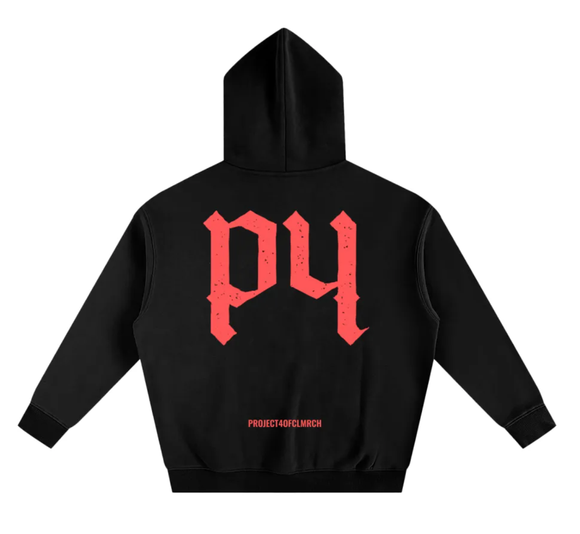 PROJECT4 P4 Orange Oversized Premium Hoodie
